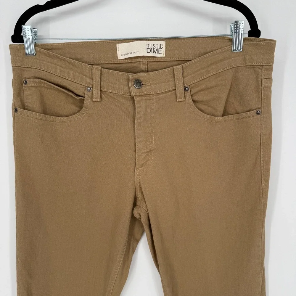 RUSTIC DIME‎ SLIM FIT TAN JEANS SIZE 36